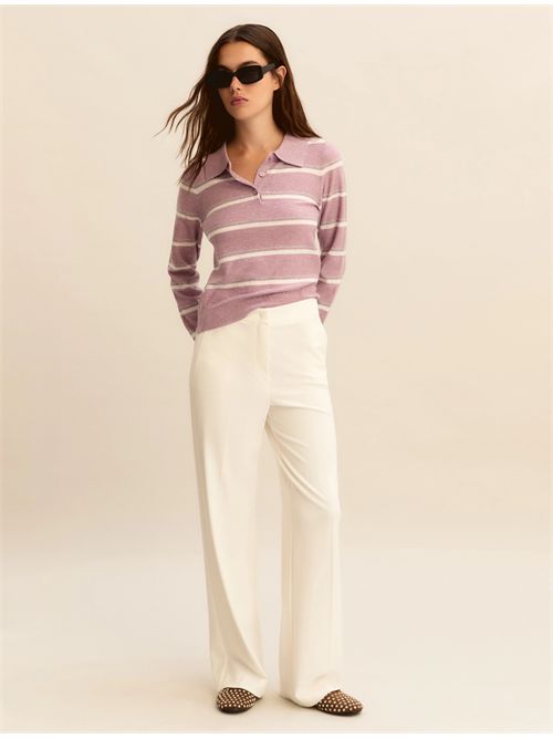 Pantalone ampio in jersey - BIANCO EMME MARELLA | EMMPALAC454/001